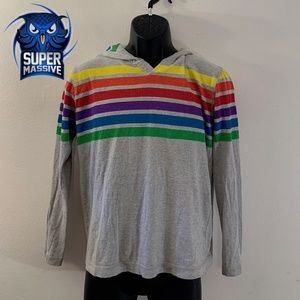 Supermassive Rainbow Stripe Hoodie Small